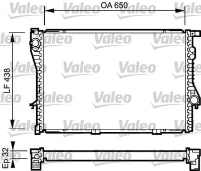Radiador, refrigeración del motor VALEO 731766