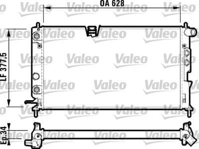 Radiador, refrigeración del motor VALEO 731847