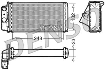 Radiador de calefacción, calefacción interior DENSO DRR09050