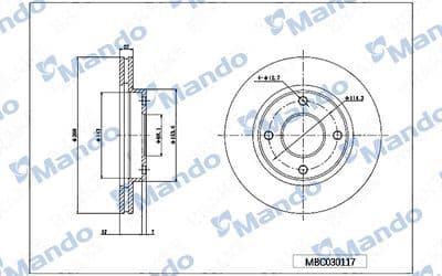 Disco de freno MANDO MBC030117