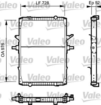 Radiador, refrigeración del motor VALEO 732572