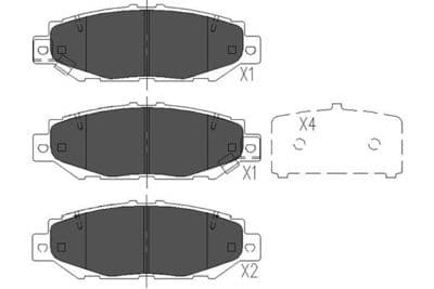 Juego de balatas de freno Kavo Parts KBP-9062