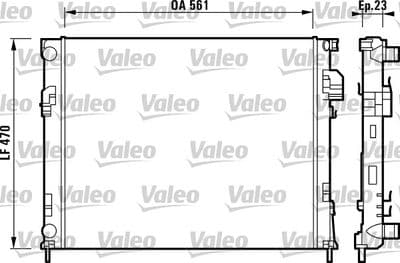 Radiador, refrigeración del motor VALEO 732853