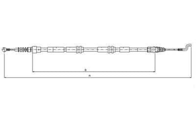 Cable de accionamiento, freno de estacionamiento TEXTAR 44046500
