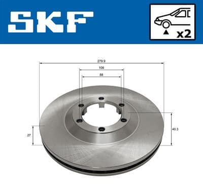 Disco de freno SKF VKBD 81300 V2