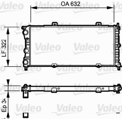 Radiador, refrigeración del motor VALEO 730981