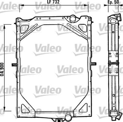 Radiador, refrigeración del motor VALEO 730222