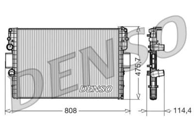 Radiador, refrigeración del motor DENSO DRM12010