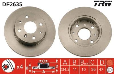 Disco de freno TRW DF2635