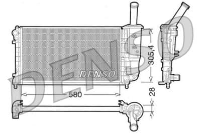 Radiador, refrigeración del motor DENSO DRM09108