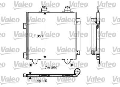 Condensador, aire acondicionado VALEO 818014