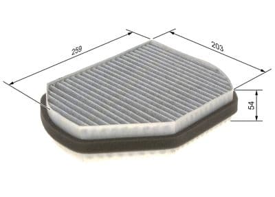 Filtro, aire del interior BOSCH 1 987 432 301