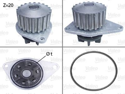 Bomba de agua, refrigeración del motor VALEO 506035