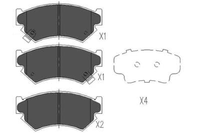 Juego de balatas de freno Kavo Parts KBP-8011