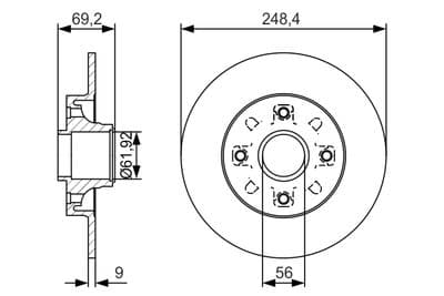 Disco de freno BOSCH 0 986 479 S43