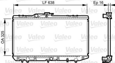 Radiador, refrigeración del motor VALEO 731713