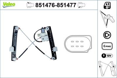Elevador para ventanas VALEO 851476
