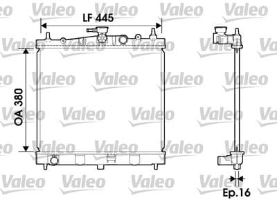 Radiador, refrigeración del motor VALEO 734246