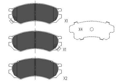 Juego de balatas de freno Kavo Parts KBP-6555