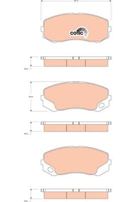 Juego de balatas de freno TRW GDB3492