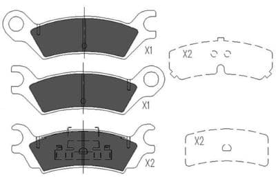 Juego de balatas de freno Kavo Parts KBP-4538