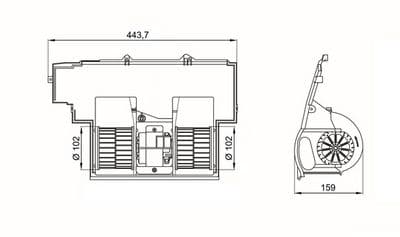 Ventilador del interior MAHLE AB 494 000S
