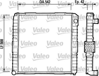 Radiador, refrigeración del motor VALEO 730378