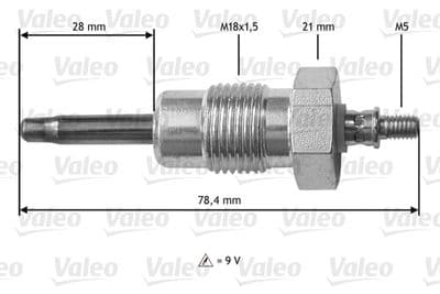 Bujía de precalentamiento VALEO 345195