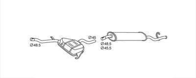 Silenciador posterior HELLA 8LD 366 028-821