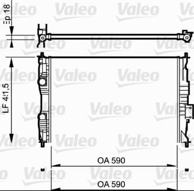 Radiador, refrigeración del motor VALEO 735118
