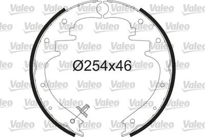 Juego de zapatas de frenos VALEO 564231