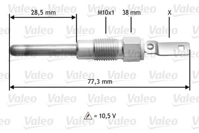 Bujía de precalentamiento VALEO 345197