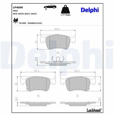 Juego de balatas de freno DELPHI LP4090