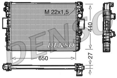 Radiador, refrigeración del motor DENSO DRM12003