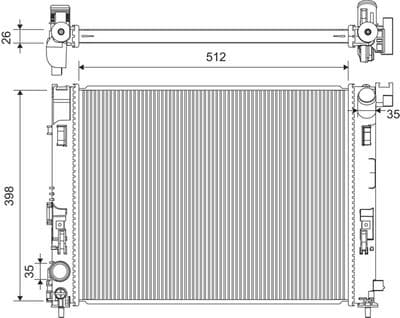 Radiador, refrigeración del motor VALEO 701440