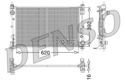 Radiador, refrigeración del motor DENSO DRM09115