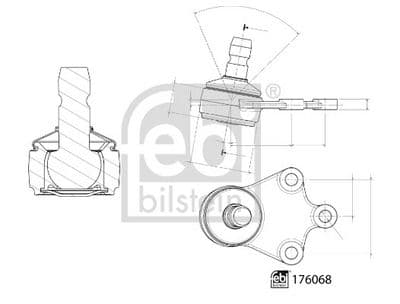 Rótula de suspensión/carga FEBI BILSTEIN 176068