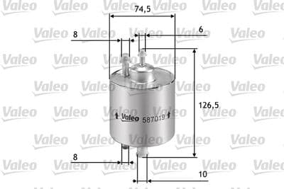 Filtro combustible VALEO 587019
