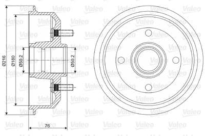 Tambor de freno VALEO 237066