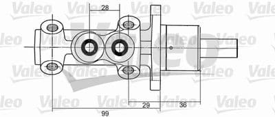 Cilindro principal de freno VALEO 350824