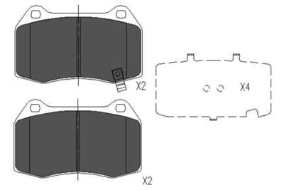 Juego de balatas de freno Kavo Parts KBP-6561