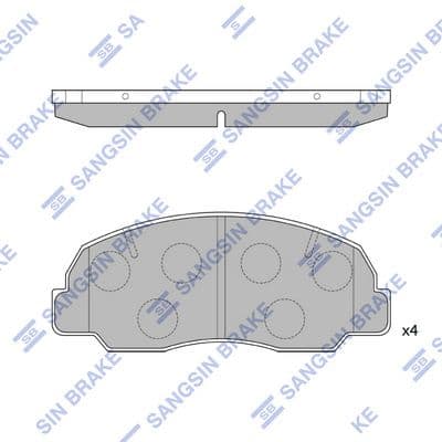Juego de balatas de freno Hi-Q SP1417