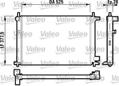 Radiador, refrigeración del motor VALEO 732003