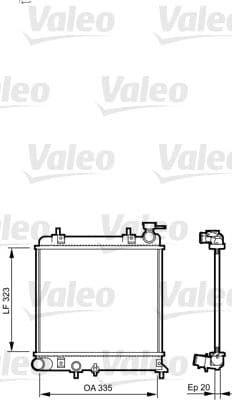 Radiador, refrigeración del motor VALEO 734266