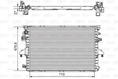 Radiador, refrigeración del motor VALEO 701654