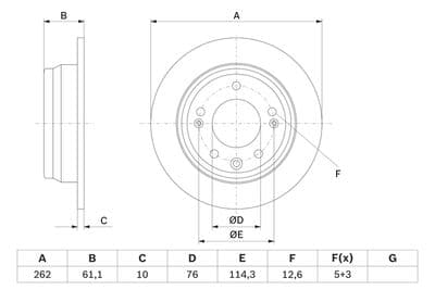 Disco de freno BOSCH 0 986 479 W64