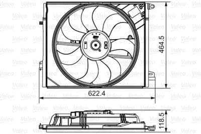 Ventilador, refrigeración del motor VALEO 696882