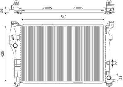 Radiador, refrigeración del motor VALEO 701441