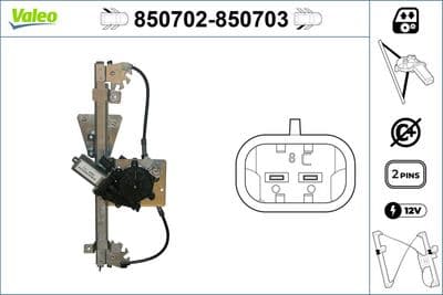 Elevador para ventanas VALEO 850702