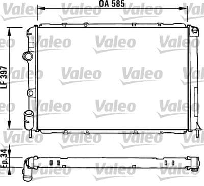Radiador, refrigeración del motor VALEO 731380